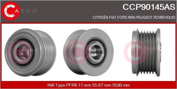 Шкив, генератор casco ccp90145as Цена