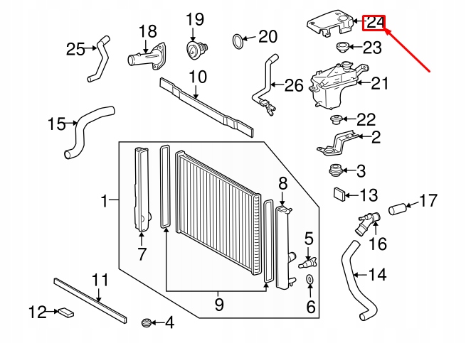 Купить Крышка бака жидкость охлаждающий lexus ct a10 1661528010 16615-28010