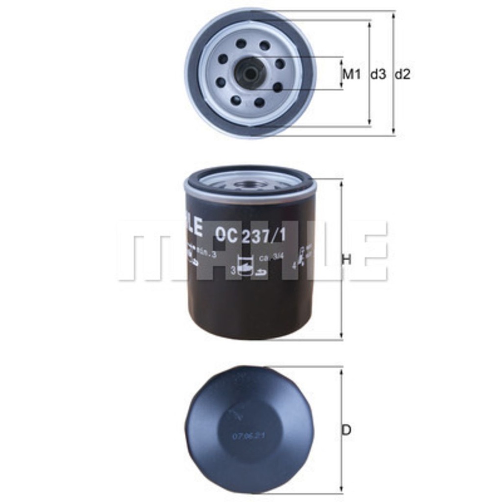 фото №2, Фильтр масла knecht oc 237/1