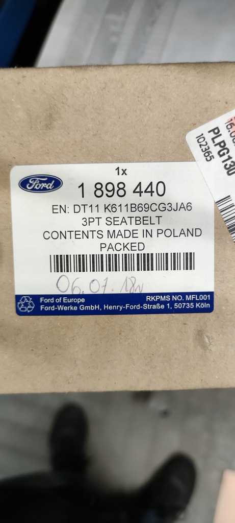 фото №2, Pas безопасности левый задняя ford tourneo connect