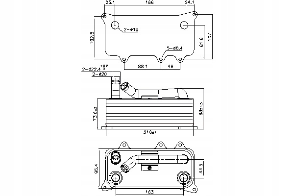 фото №2, Радиатор масла audi a6 c6 a8 d3 r8 r8 spyder lamborghini gallardo
