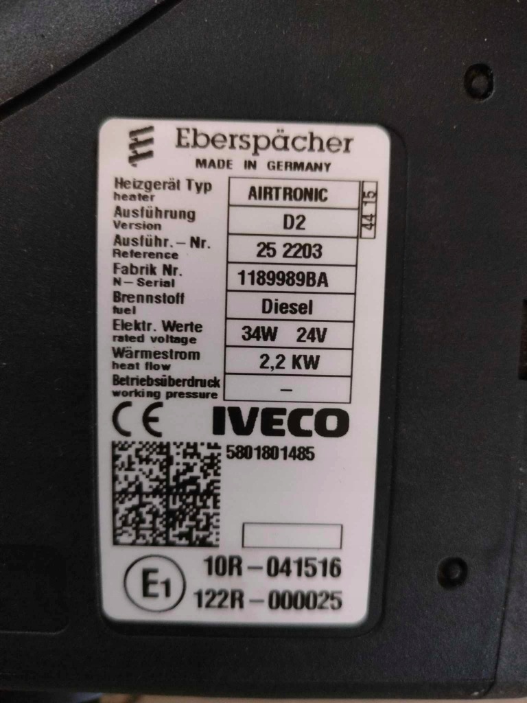 фото №3, Webasto обігрівач стояночний iveco