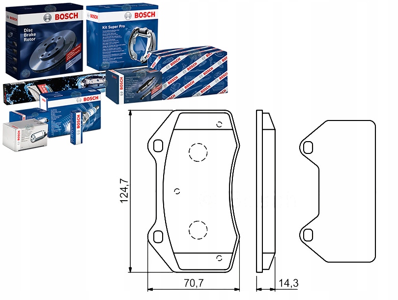 фото №1, Комплект гальмівних колодок гальмівних bosch fdb1667 6116089