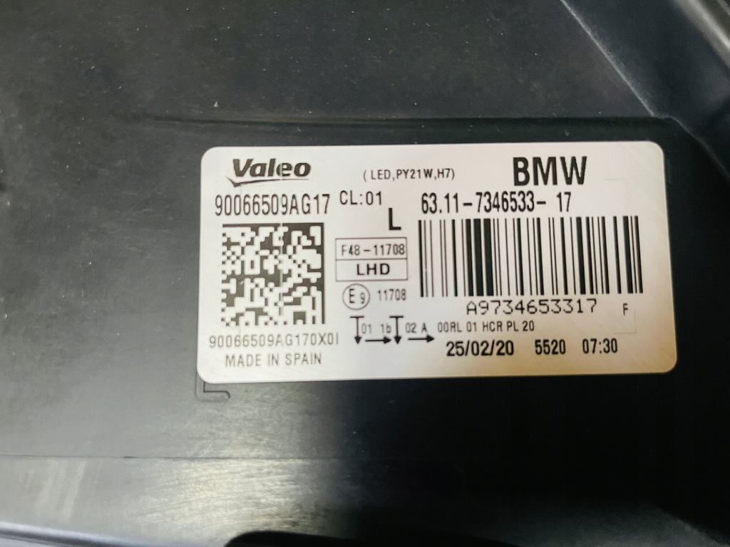 фото №7, Bmw x1 f48 звичайна led лампа ліва перед передня 2015-2021 rok