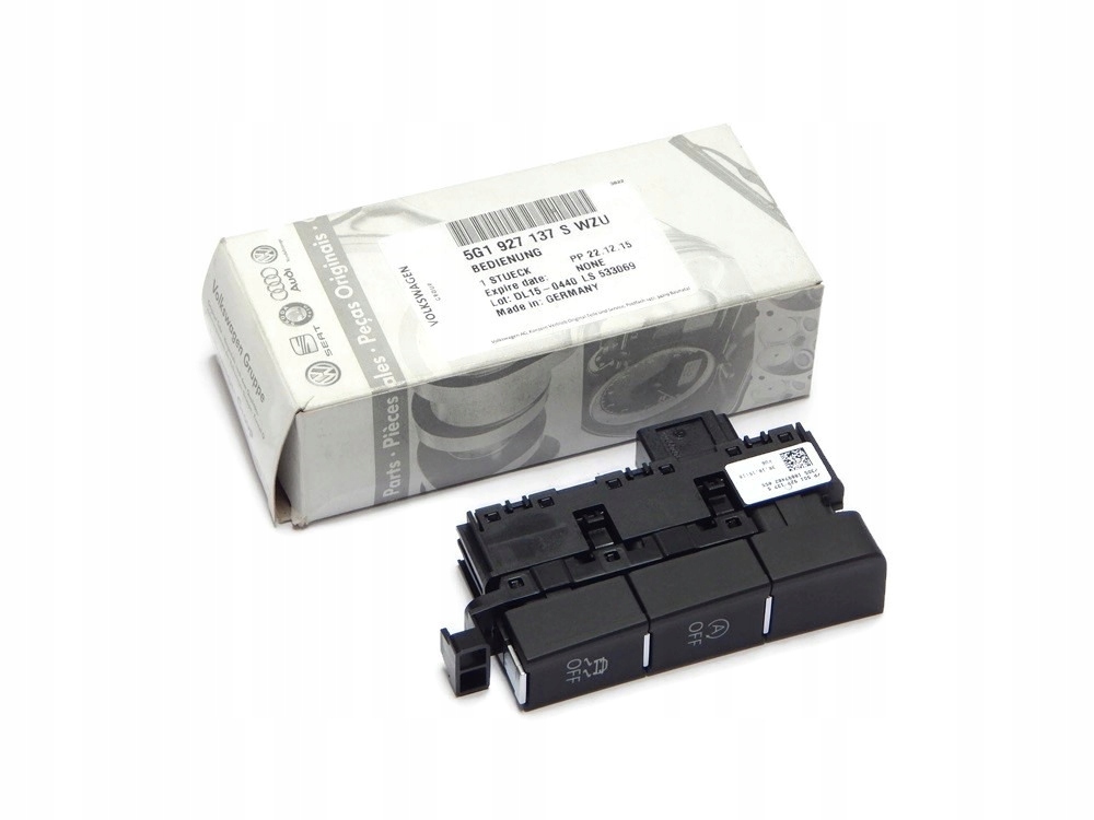 фото №1, Панель кнопок запуск стоп esp 5g1927137s vw golf vii aso