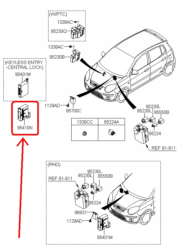 фото №7, Модуль блок керування сигналізація kia picanto 2009-2011
