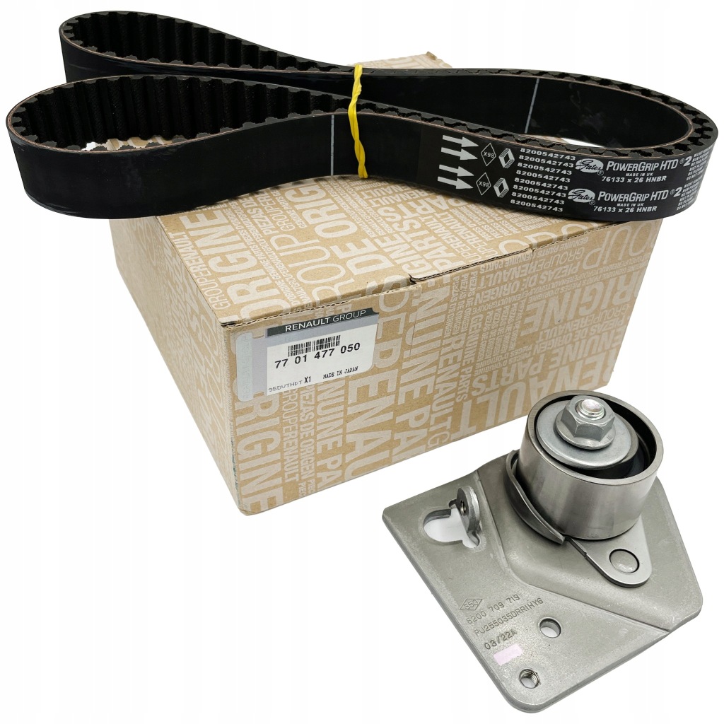 фото №1, Грм renault grand scenic 1.9dci ремень + натяжитель оригинал набор