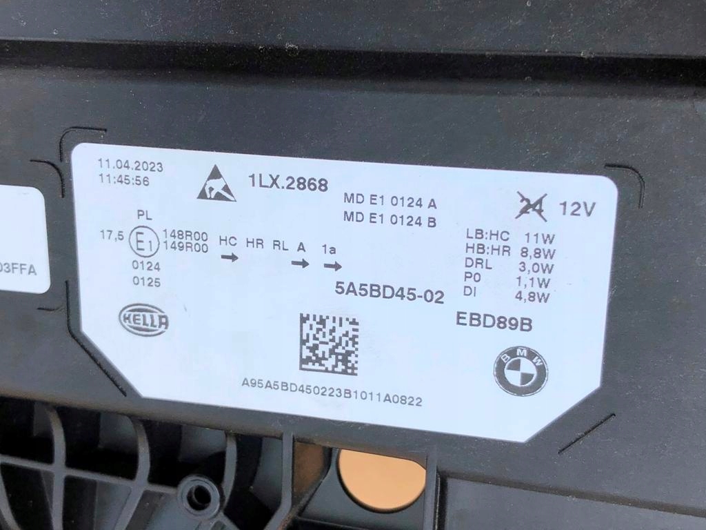 фото №11, Комплектна лампа лівий перед led 5a5bd45 bmw x1 u11 2022-2023