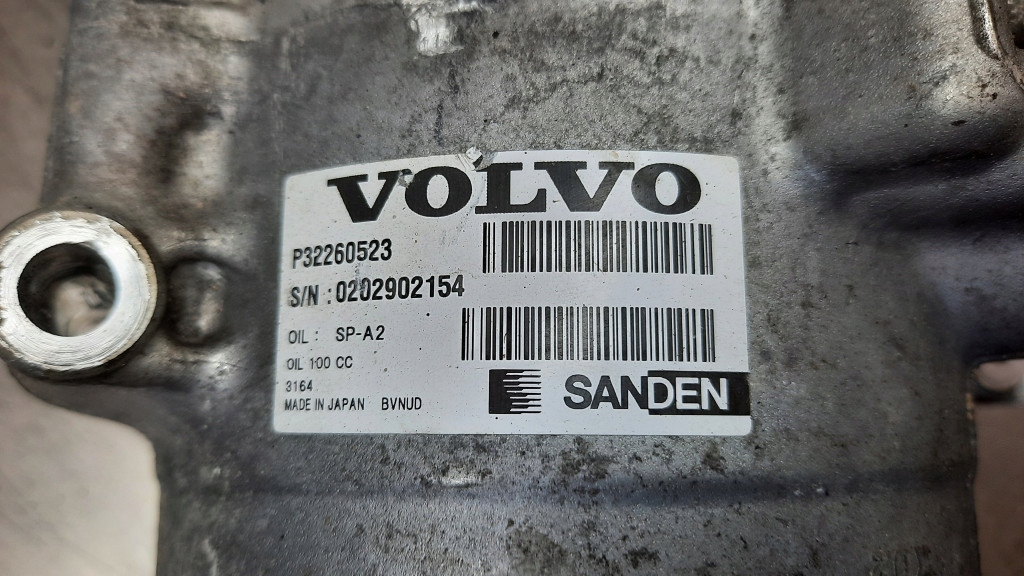 фото №8, Компрессор кондиционера p32260523 volvo xc90 xc60 ii v60 ii 2.0 t8 гибрид
