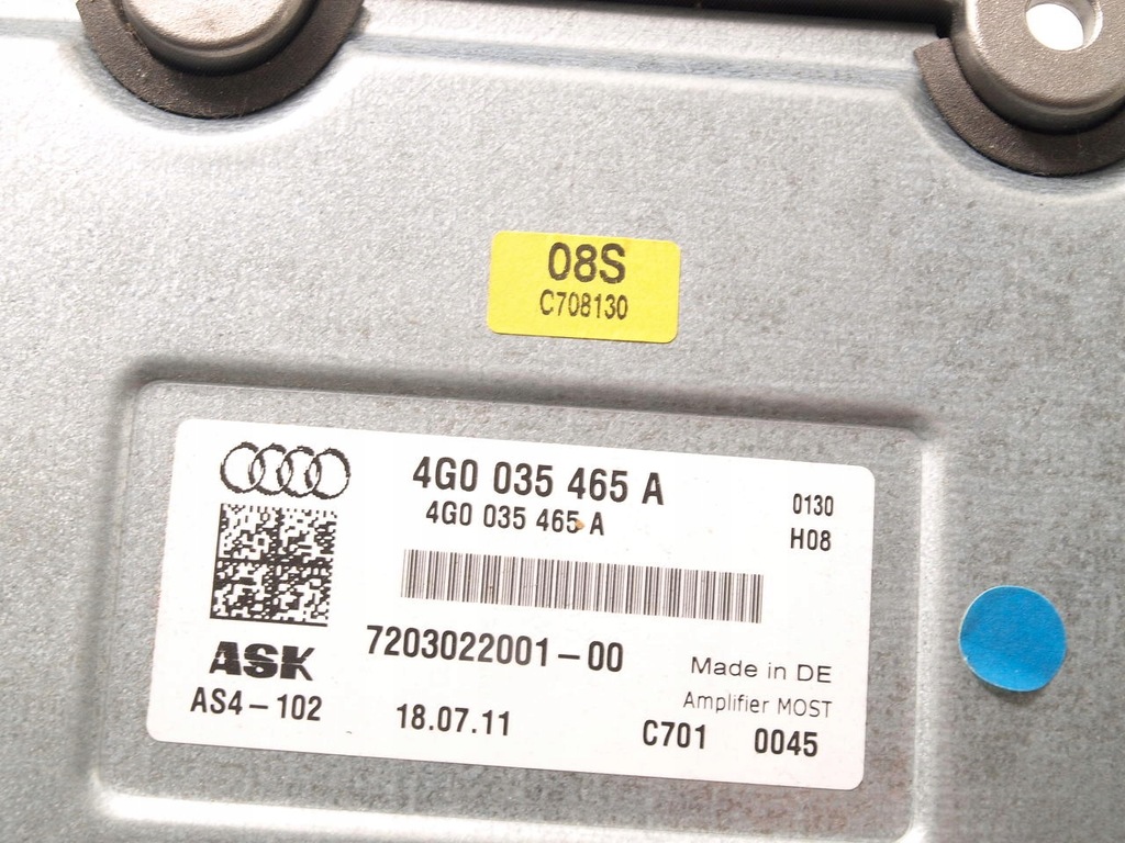 фото №9, Bang & olufsen audi a6 c7, a7 c7 2011-2014 підсилювач 4g0035465a