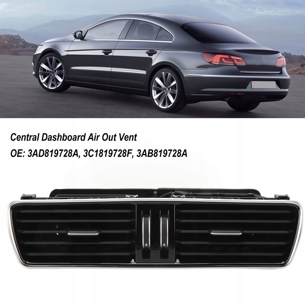 фото №8, Чорний хромований повітропровід na desce приладової панелі