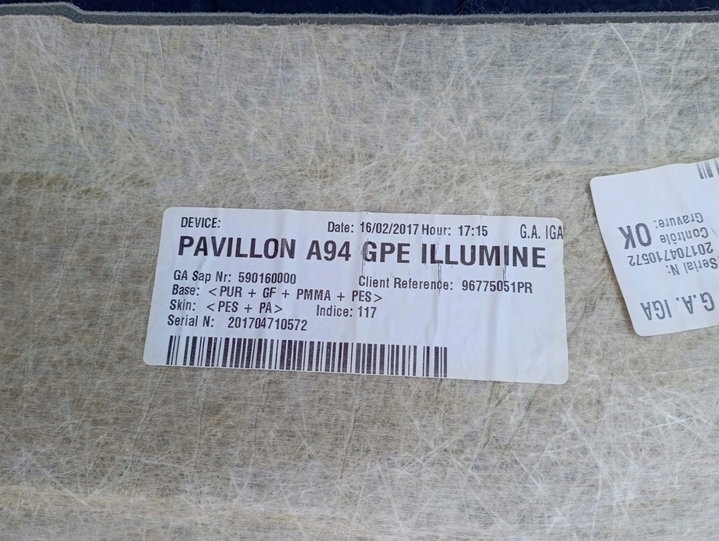 фото №8, Peugeot 2008 i 5d потолок подсвеченная 96775051pr потолок потолок