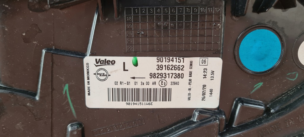 фото №7, Лампа задняя левая opel corsa f