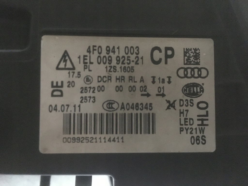 фото №10, Audi a6 c6 4f0 lift лампа левая bi-xenon led