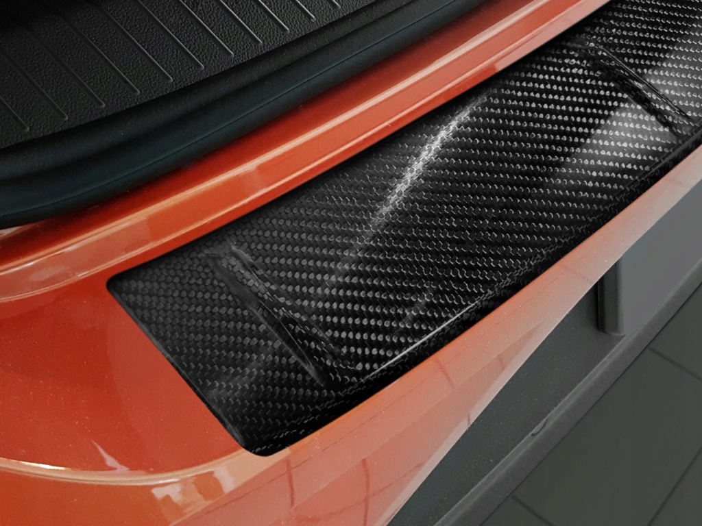 фото №5, Vw t-roc 2017- накладка молдинг na бампер карбон