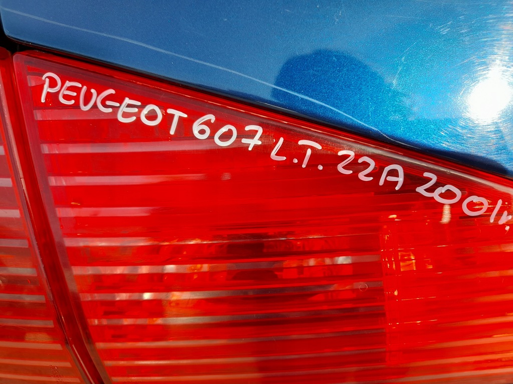 фото №6, Peugeot 607 лампа лівий задня ліва задня sedan кришка багажника з кришки w кришка