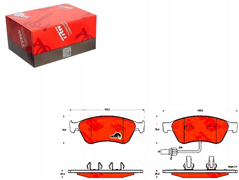 фото №1, Тормозные колодки тормозные trw 4e0698151 a k 4e4698151
