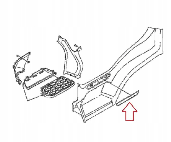 фото №3, Молдинг заглушка порог верхнего левая scania s / r 2017-