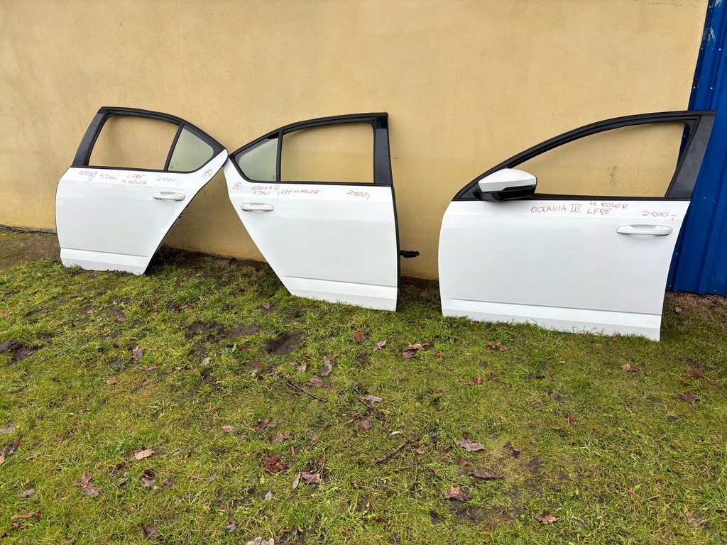 фото №1, Octavia iii дверь левая правое белый lf9e w цвет
