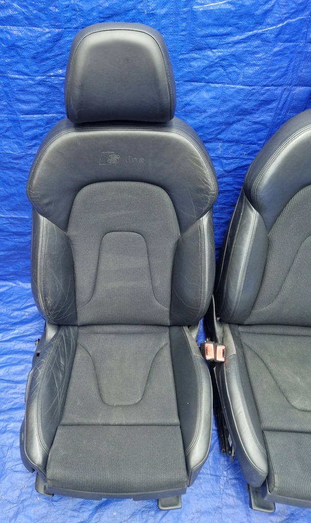 фото №9, Audi a4 b8 sedan s-line сидіння kubełkowy заднє сидіння обшивки підлокітник шкіра