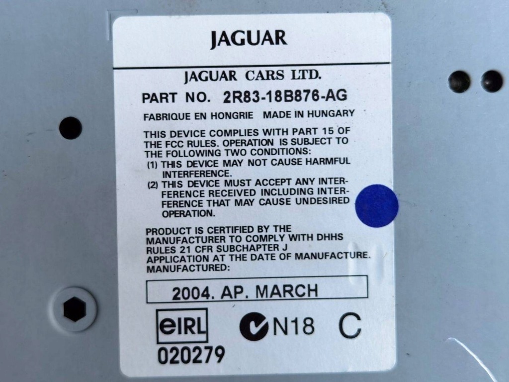 фото №6, Радио автомобильные jaguar s-type facelift 2004 2r8318b876ag