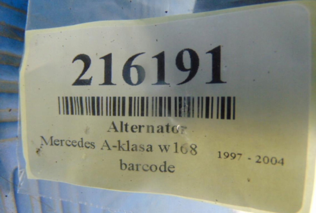 Mercedes a klasa w168 1.6b генератор с Разборки
