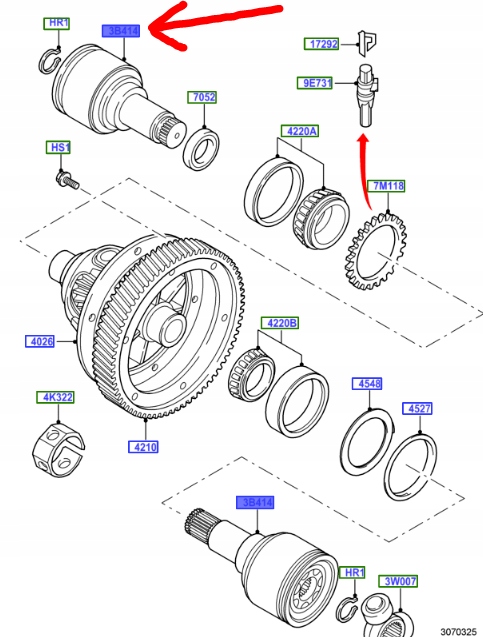 фото №1, З'єднання механізму диференціала ford fusion ka