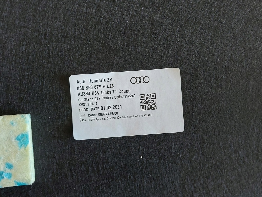 фото №5, Audi tt защита обшивка багажника 2021r coupe левый