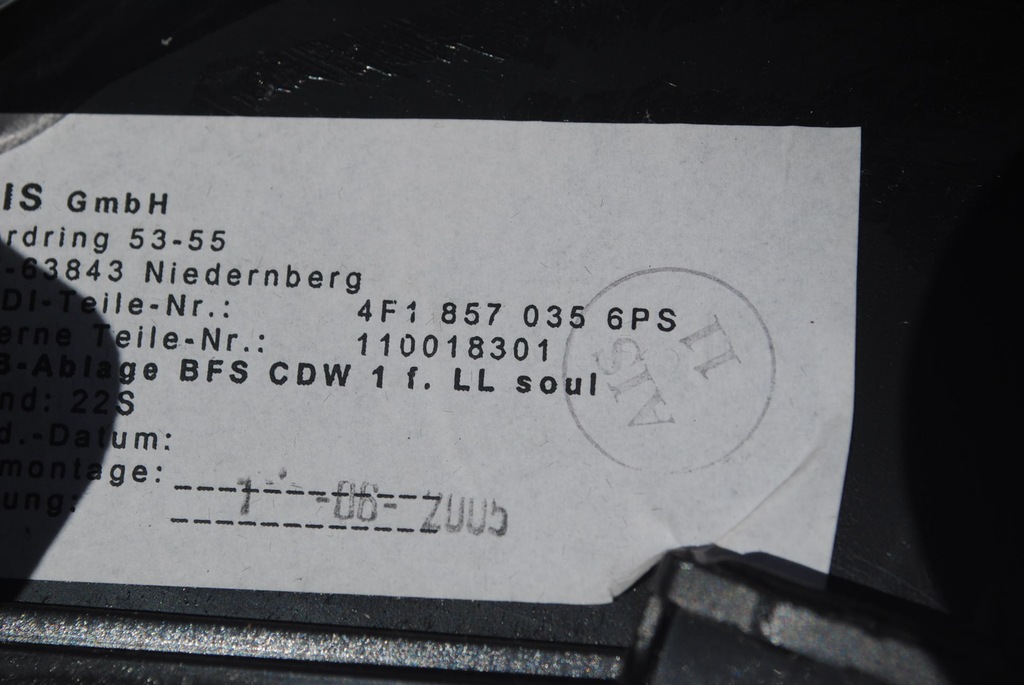 фото №10, Бардачок пассажира soul 4f1857035 audi a6 c6