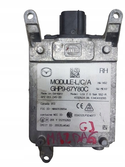 фото №1, Mazda 6 gj датчик радар мертвого pola ghp9-67y80c