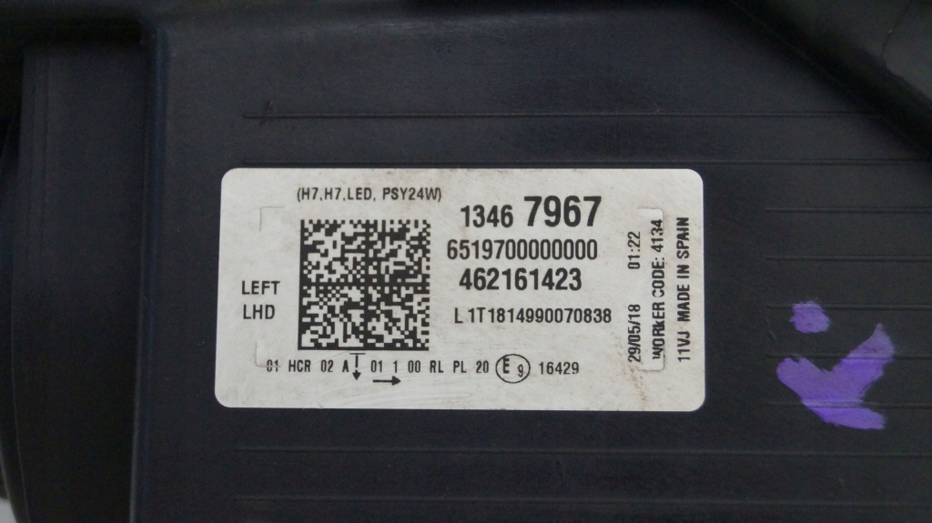 фото №4, Opel crossland lift 20-24 лампа led левая t