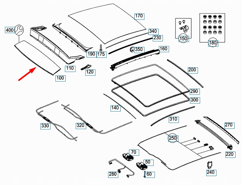 Mercedes-benz cla coupe c117 молдинг крыша сдвижной a1177800022oryginalna Киев