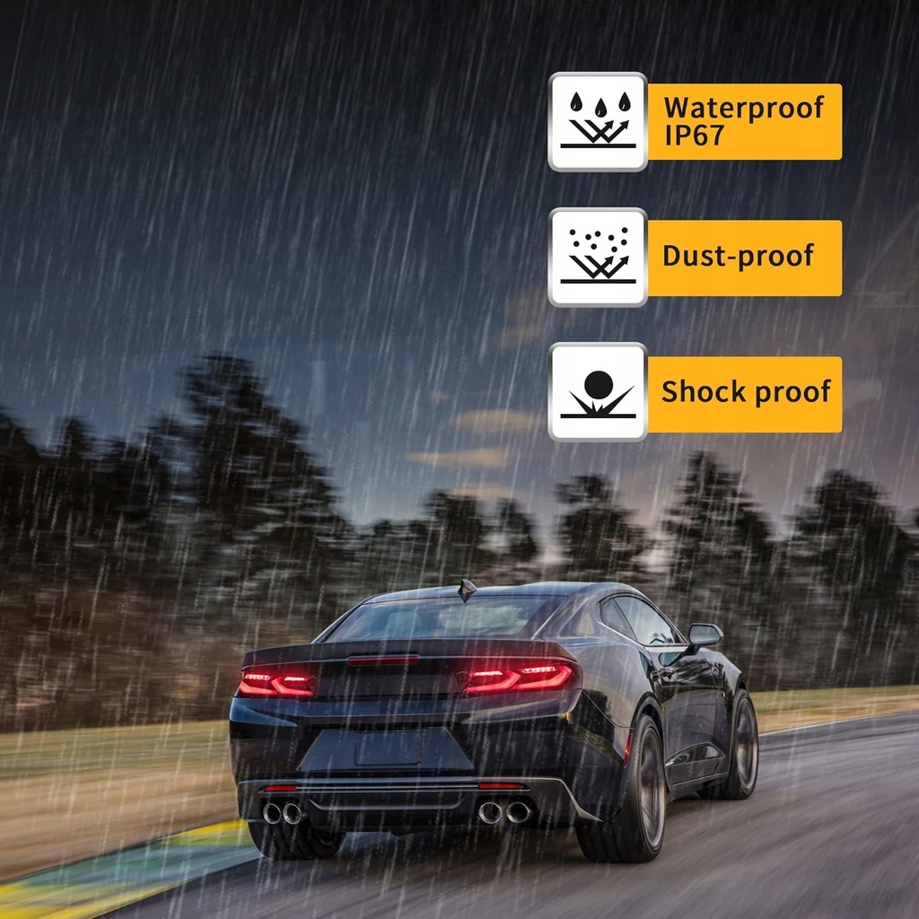 фото №13, Chevrolet camaro 2016- лампа лампи задня led kpl vland тоновані +задній хід 6pin