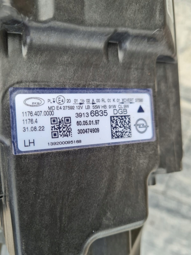 Opel insignia b рестайлинг  фара левая перед full led intelli lux matrix 39136835 Оригинал