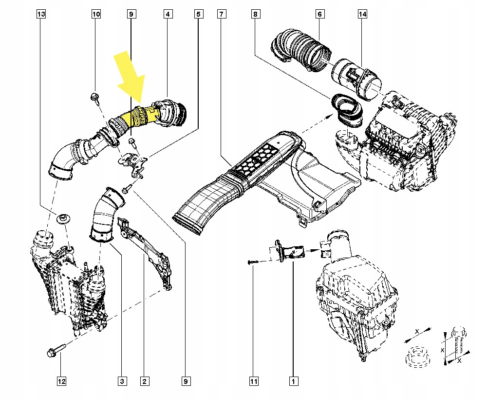 фото №4, Шланг интеркулер renault kangoo 14 46 075 12r