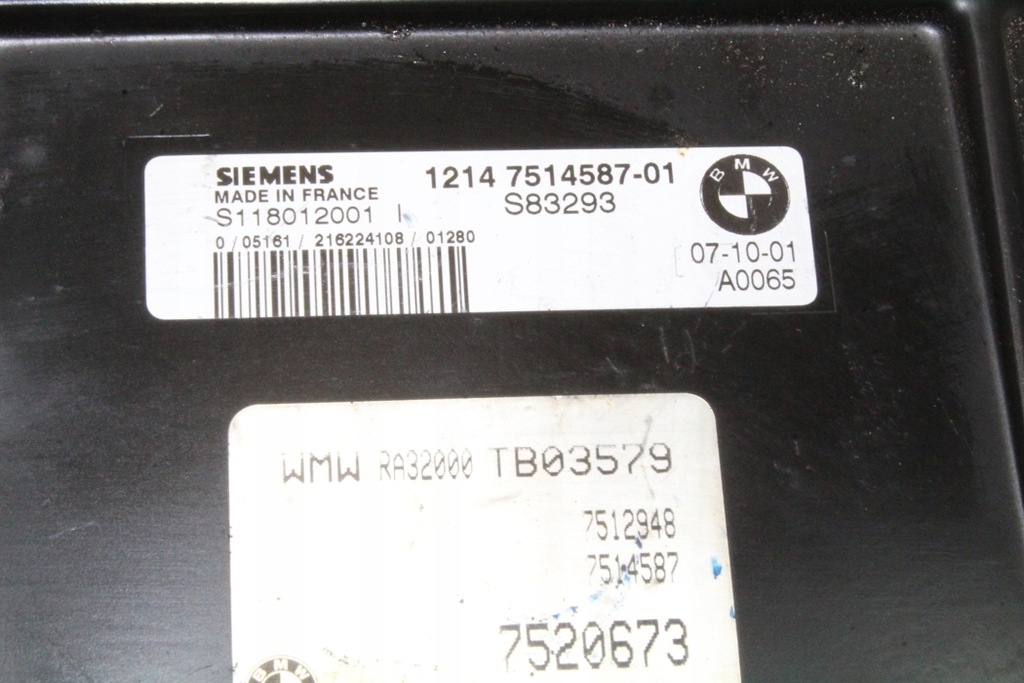 фото №3, Бортовий комп'ютер двигуна mini cooper r50, r53 7514587 2004