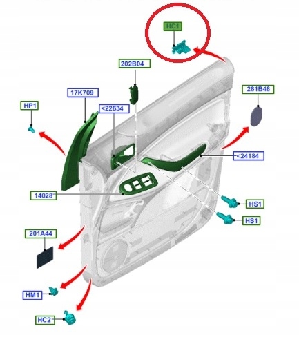 фото №13, Кліпса обшивка двері ford kuga i 08 ford 1505121