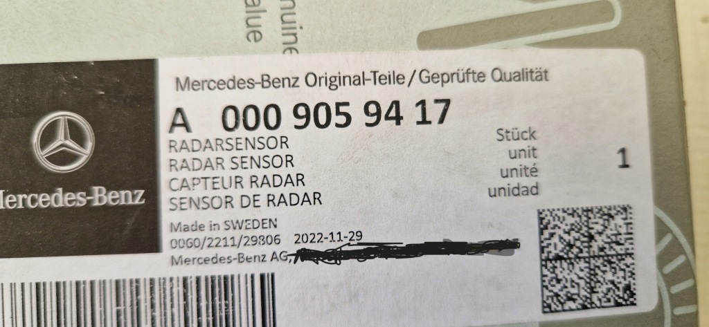 фото №3, Mercedes радар задній датчик мертвого pola