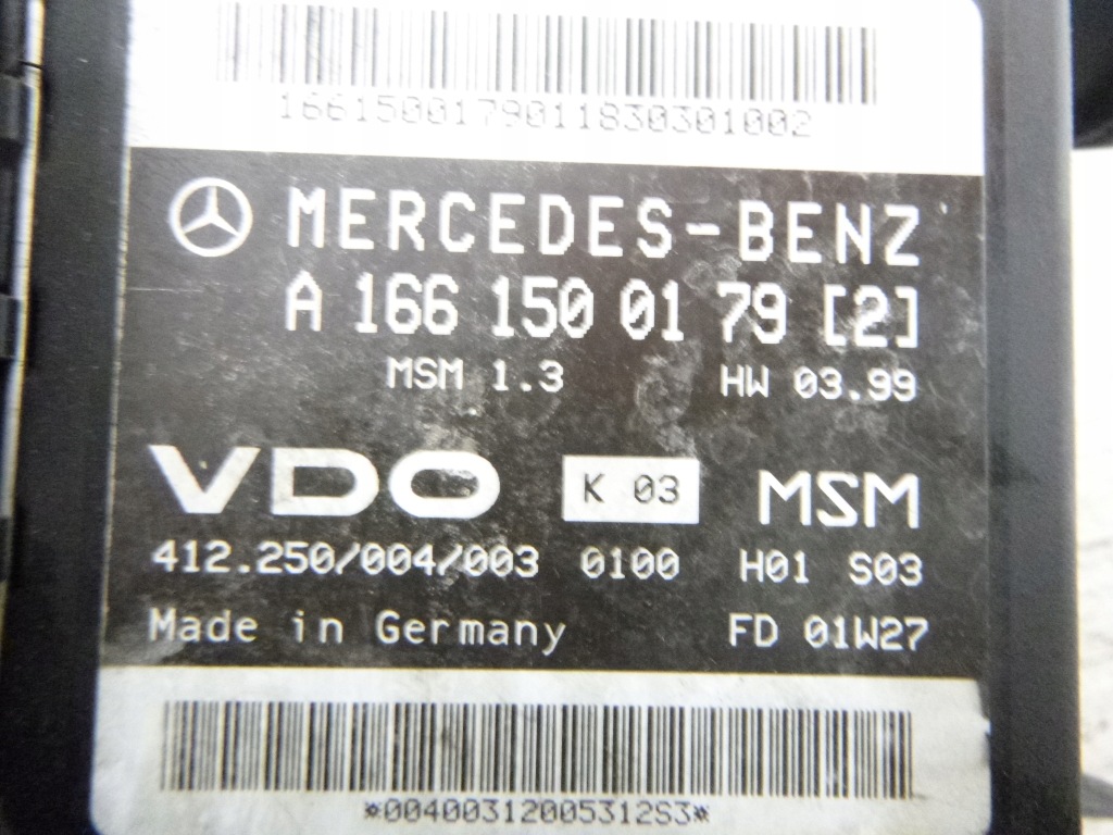Бортовой компьютер расходомер mercedes a w168 1.4 1.6 бензин a1661500179 Недорого