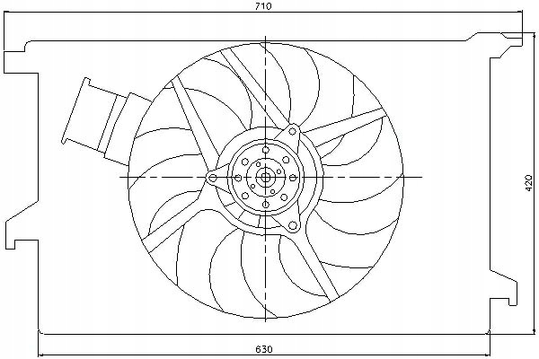 фото №1, Nissens вентилятор радиатора с корпус fiat crom