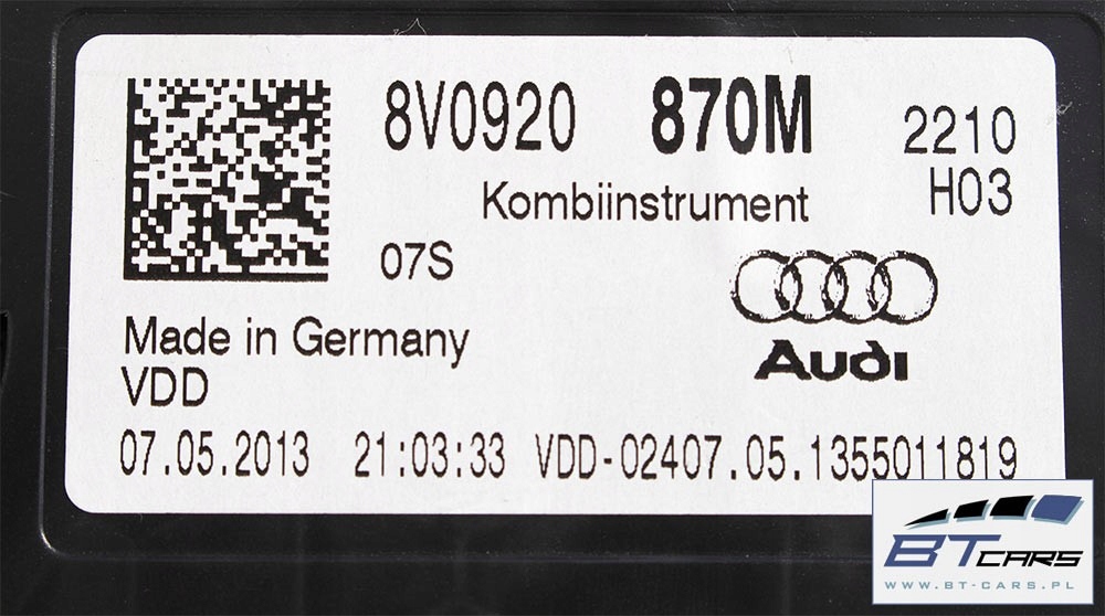 фото №7, Audi a3 приладова панель лічильник прилади бензин 8v0 920 870 m 8v0920870m прилади zest