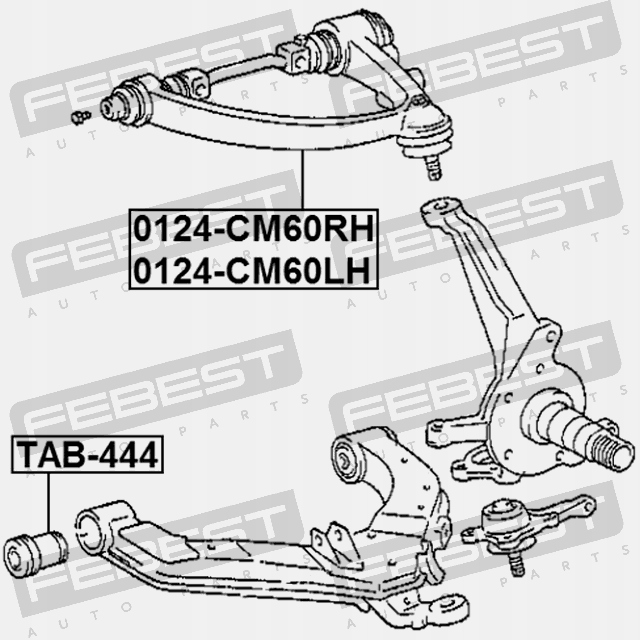 фото №4, Важіль передній верхній лівий febest 0124-cm60lh