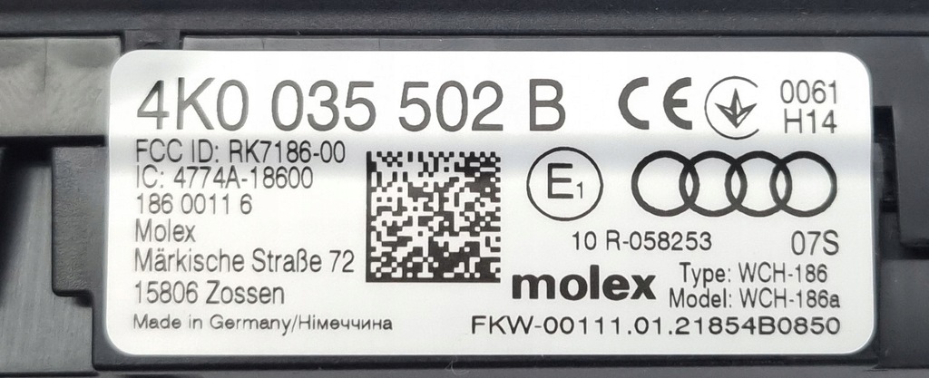 фото №8, Зарядний пристрій телефону audi a6 4k a7 4k8 4k0035502b