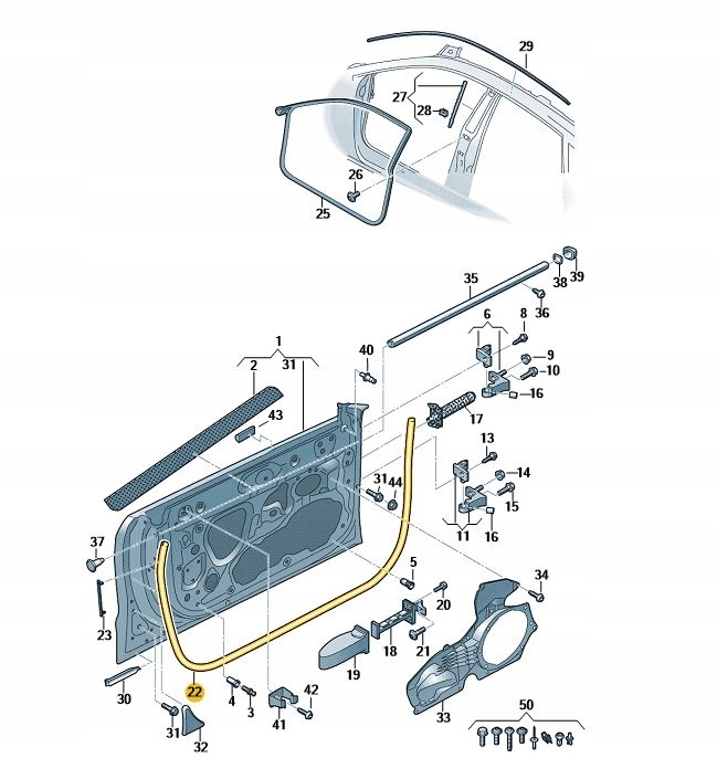 фото №1, Прокладка дверь zew. правая audi a7 c8 s7 rs7 aso