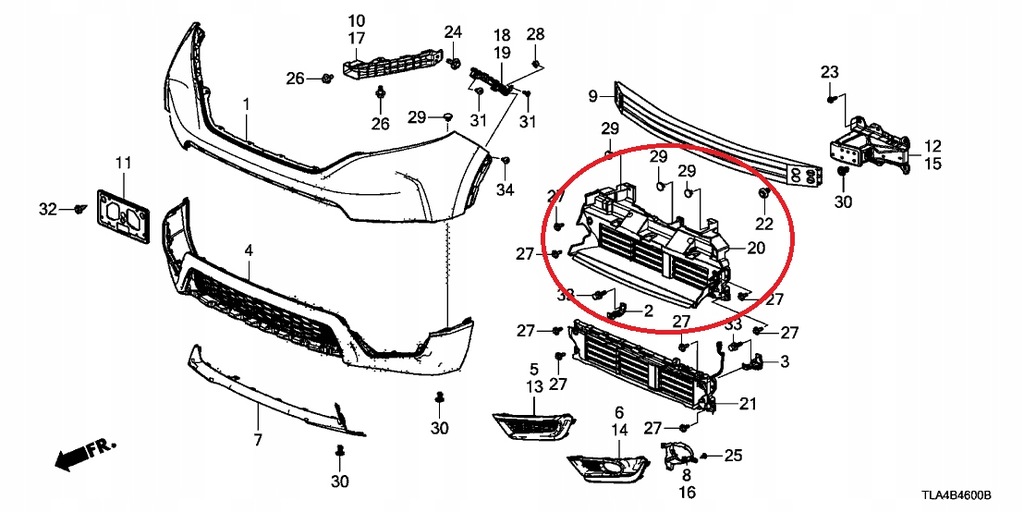 фото №10, Жалюзи воздуха верхний шторка honda cr-v crv usa 2017- 71300-tla-a01 nowa
