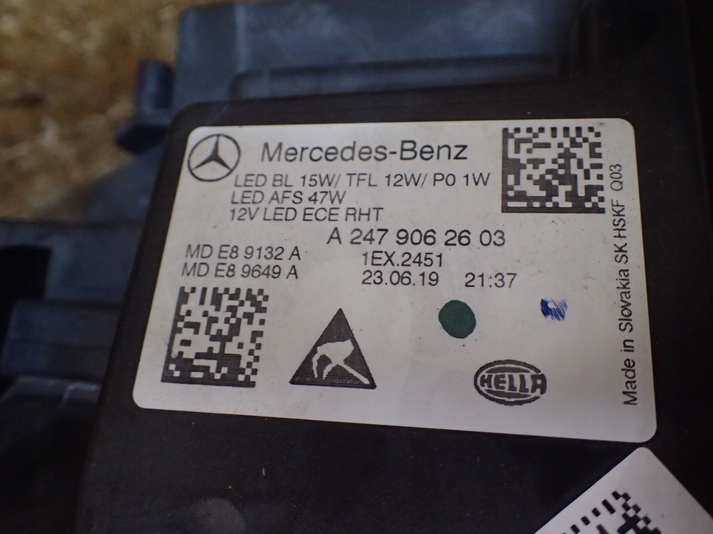 фото №5, Лампа перед правая mercedes b klasa w247 full led