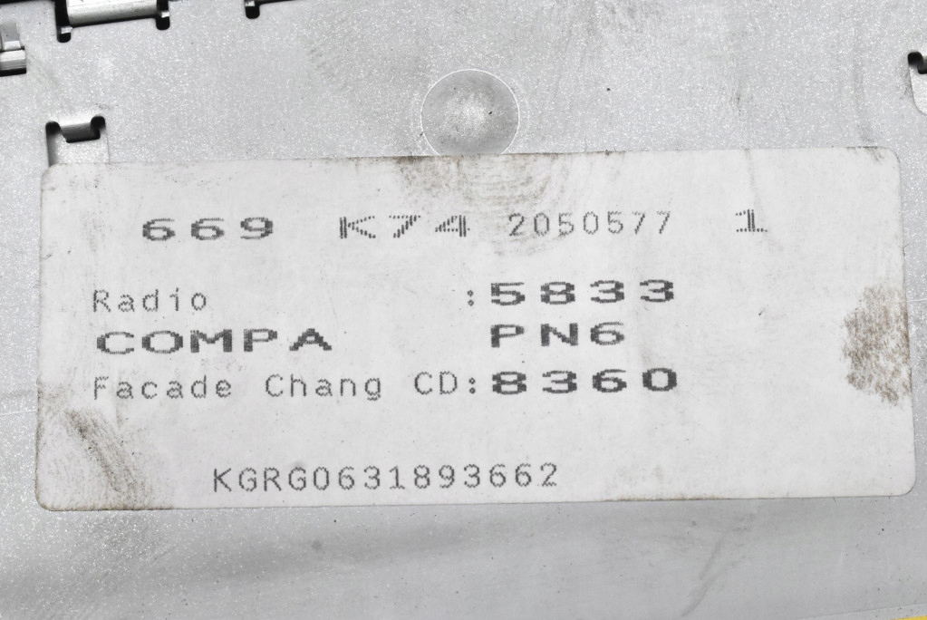 фото №6, Радіо радіопрогравач cd 8200318360b renault laguna 2 ii 01-05