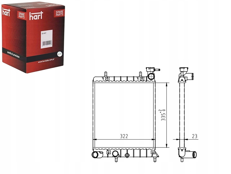 фото №1, Hart 611 890 радиатор, система охлаждение двигателя