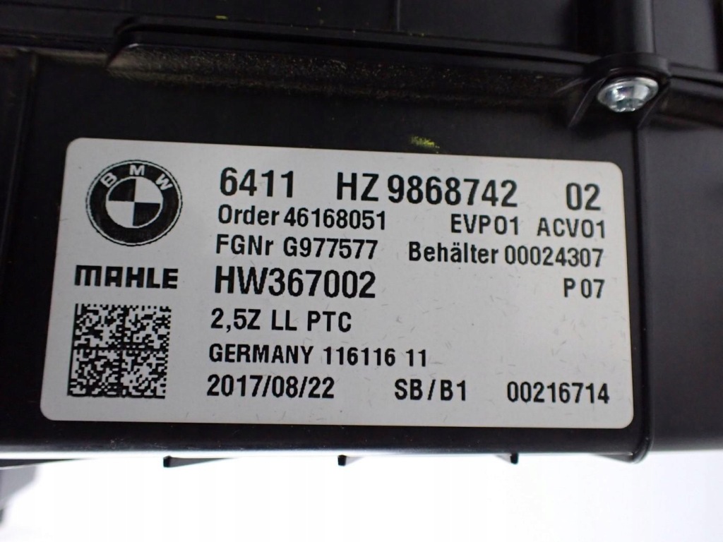 Отопитель воздуходувка европа 9868742 bmw 5 g30 g31 17r Доставка