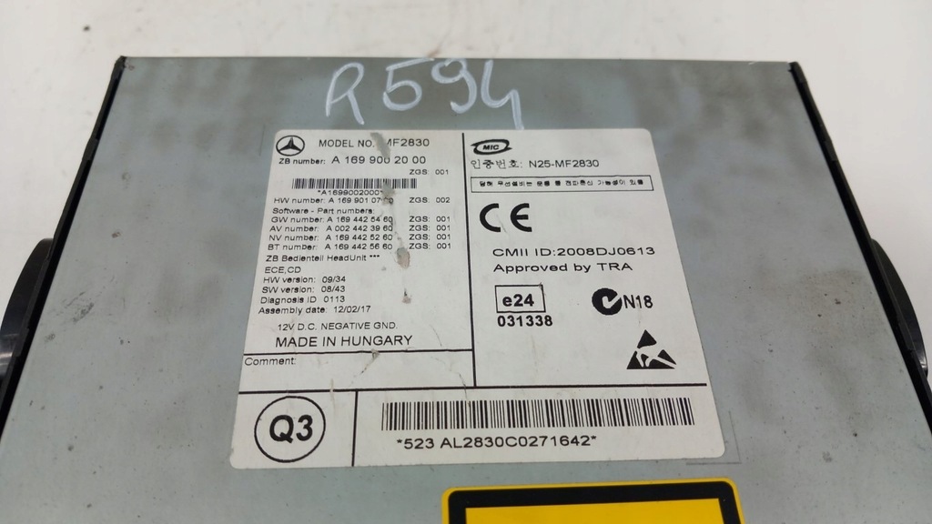 фото №6, Mercedes a klasa w169 w245 lift радио cd a1699002000